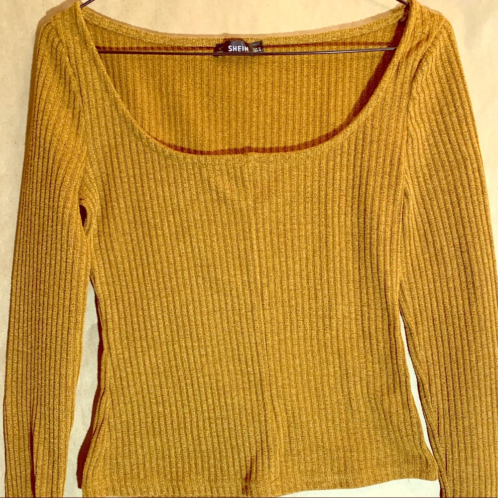 Burnt Orange Long Sleeve Crop